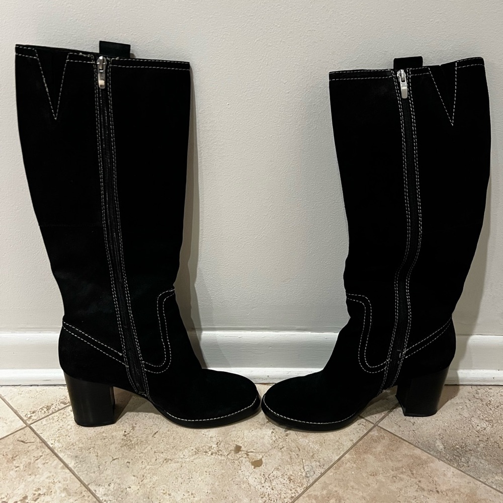 Enzo Angiolini Black Tall Heeled Boots